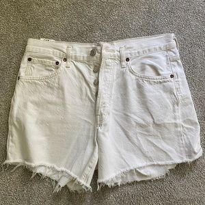 Agolde white jean shorts from Evereve. Size 27